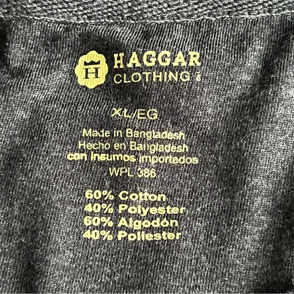 Haggar Mens Gray Long Sleeve Henley Shirt - XXL - Picture 2 of 4